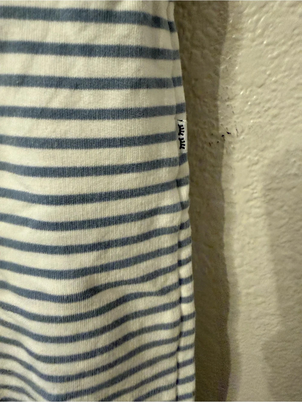Little Sleepies White and Blue Striped Kids Romper